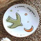 Set de 4 Assiettes à Dessert – Oiseaux & Amour