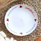 Set de 4 Assiettes à Dessert – Cœurs &amp; Liberté