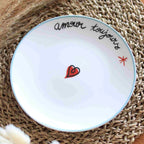 Set de 4 Assiettes à Dessert – Cœurs &amp; Liberté