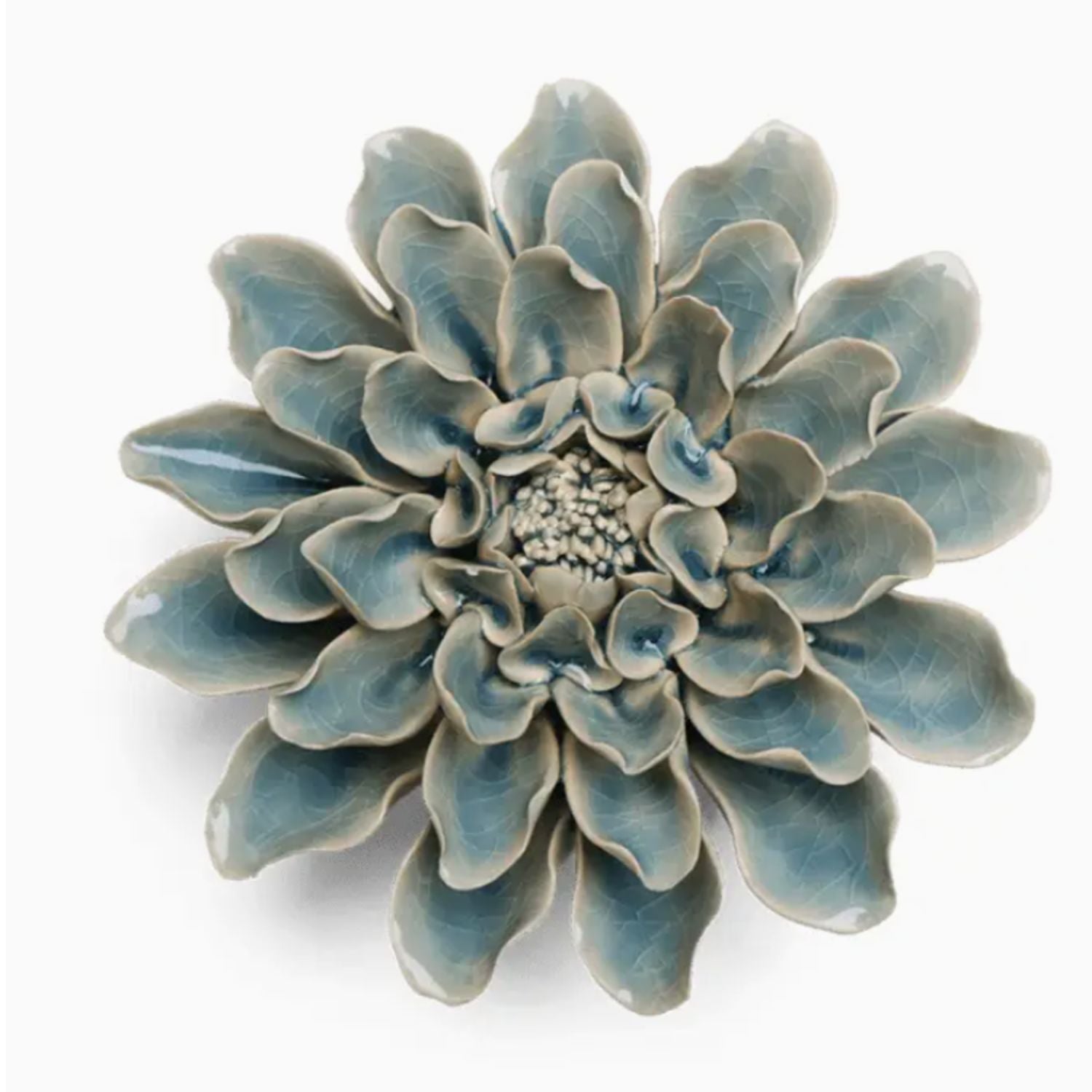 Fleur en céramique Dahlia Céladon 