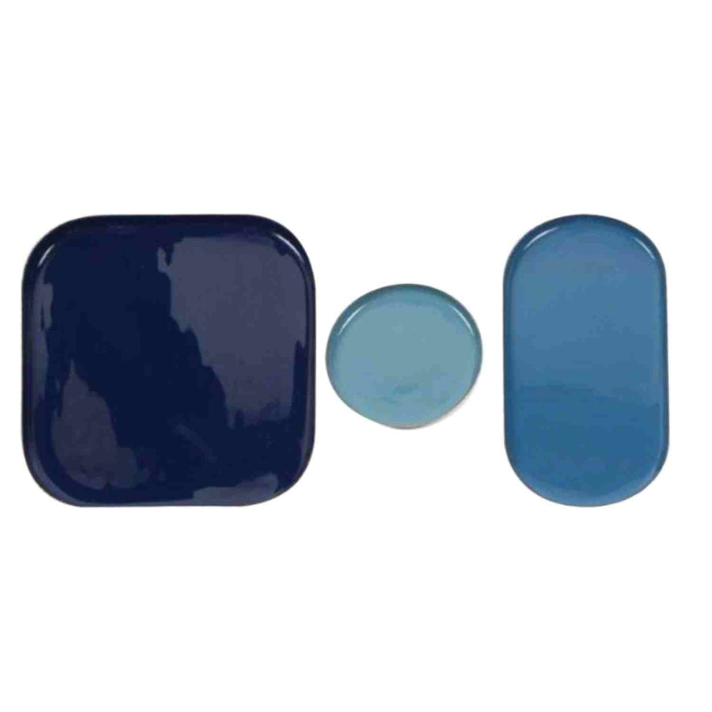 Trio de plateaux émaillés
