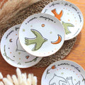Set de 4 Assiettes à Dessert – Oiseaux & Amour