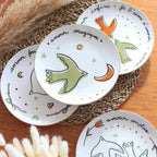 Set de 4 Assiettes à Dessert – Oiseaux & Amour