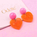 Boucles d’oreilles Mini Cœur Orange – Odette