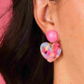 Boucles d’oreilles Mini Cœur Rainbow Pop