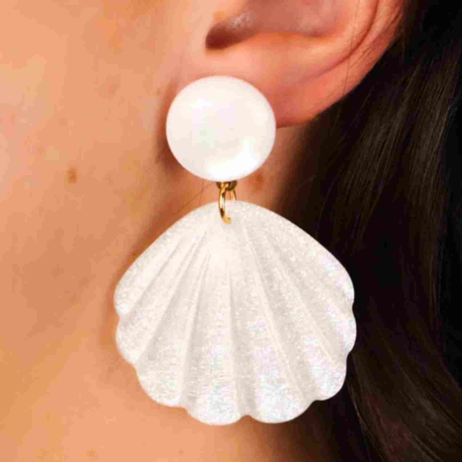 Boucles d’oreilles Océane Blanche