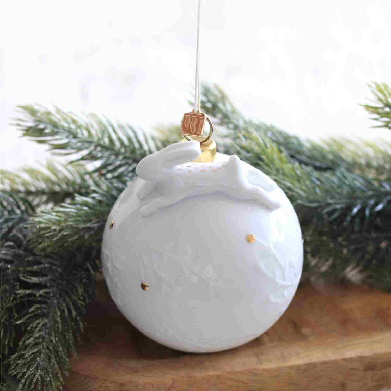 Boule de Noël en porcelaine Lapin – Räder