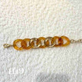 Bracelet maillon ambre or F Bramli