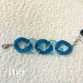 Bracelet maillon bleu transparent F Bramli