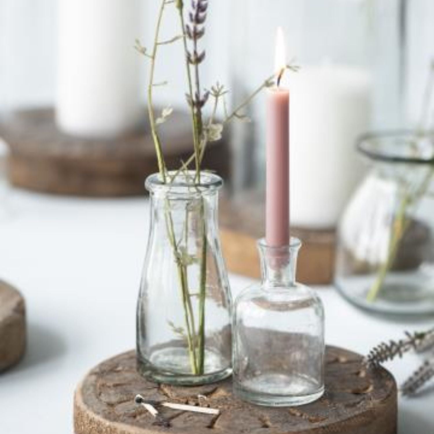 Bougeoir flacon en verre – Ib Laursen