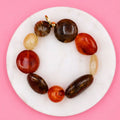 Bracelet Palma marron, beige et ambre