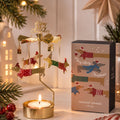 Carrousel à bougie Teckels de Noël
