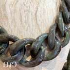 Collier Maillon Vert Agate F Bramli