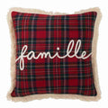 Coussin écossais brodé Famille