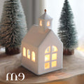 Photophore chapelle grand format en porcelaine