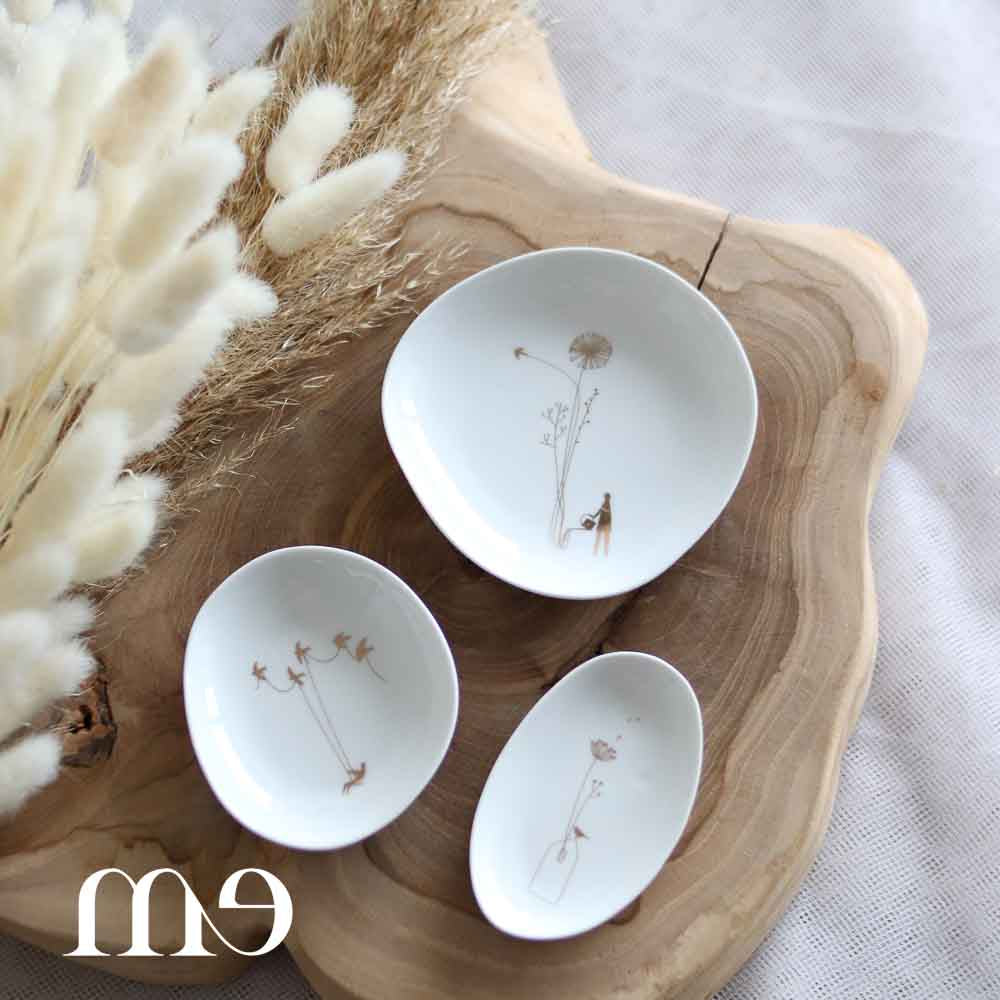 Set 3 coupelles dorées Räder