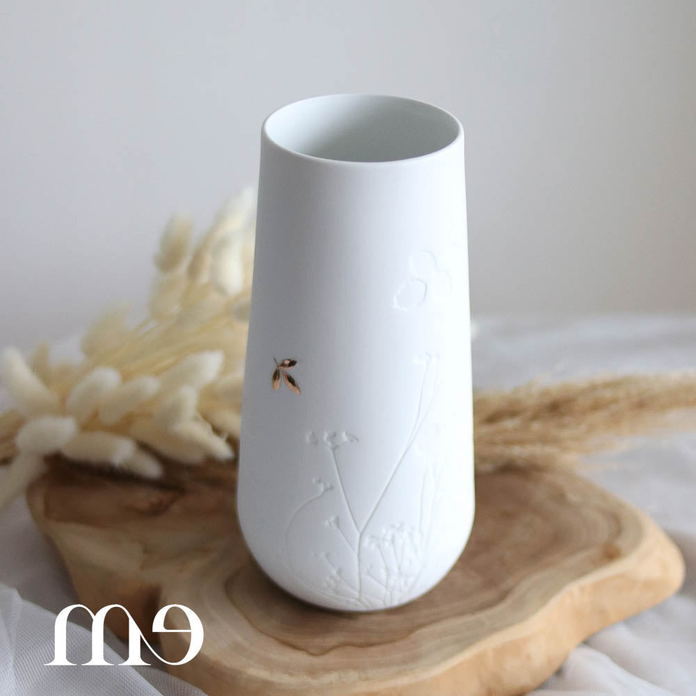 Vase Leaf en porcelaine et or Räder