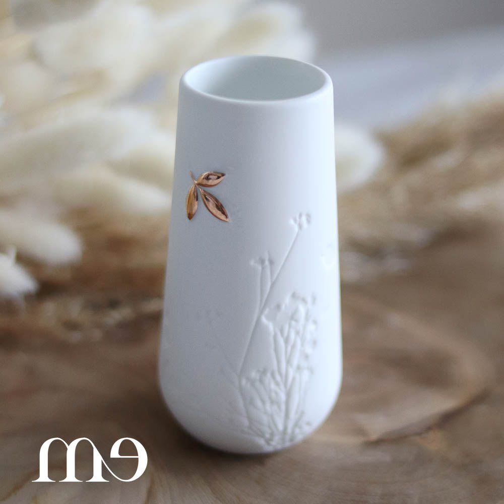 Vase Leaf en porcelaine et or Räder