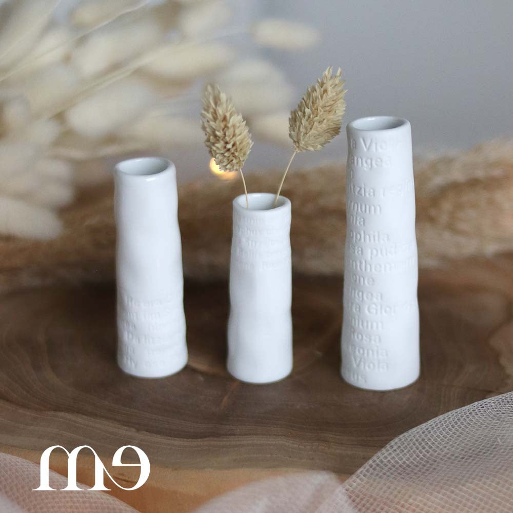 Mini vase poésie (lot de 3)