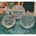 LAMPE A HUILE STRIEE RONDE