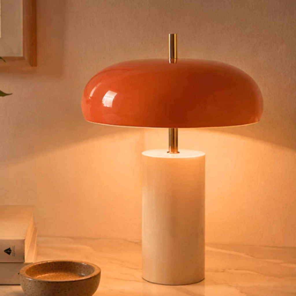 Lampe Arty terracotta et beige 