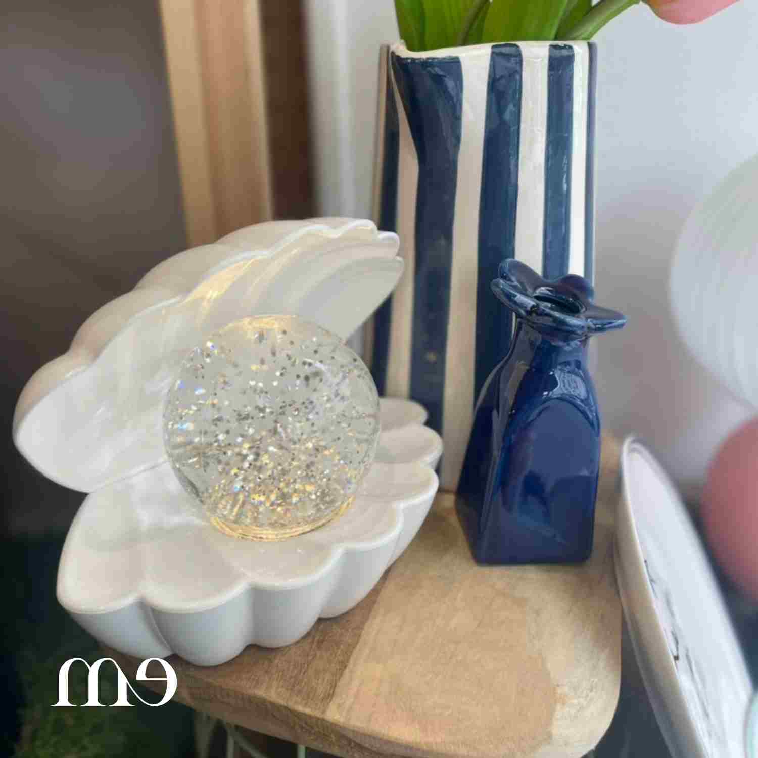 Lampe coquillage blanc