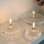 LAMPE A HUILE STRIEE EN FORME D'ELLIPSE