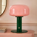 Lampe rechargeable Dahna rose et vert