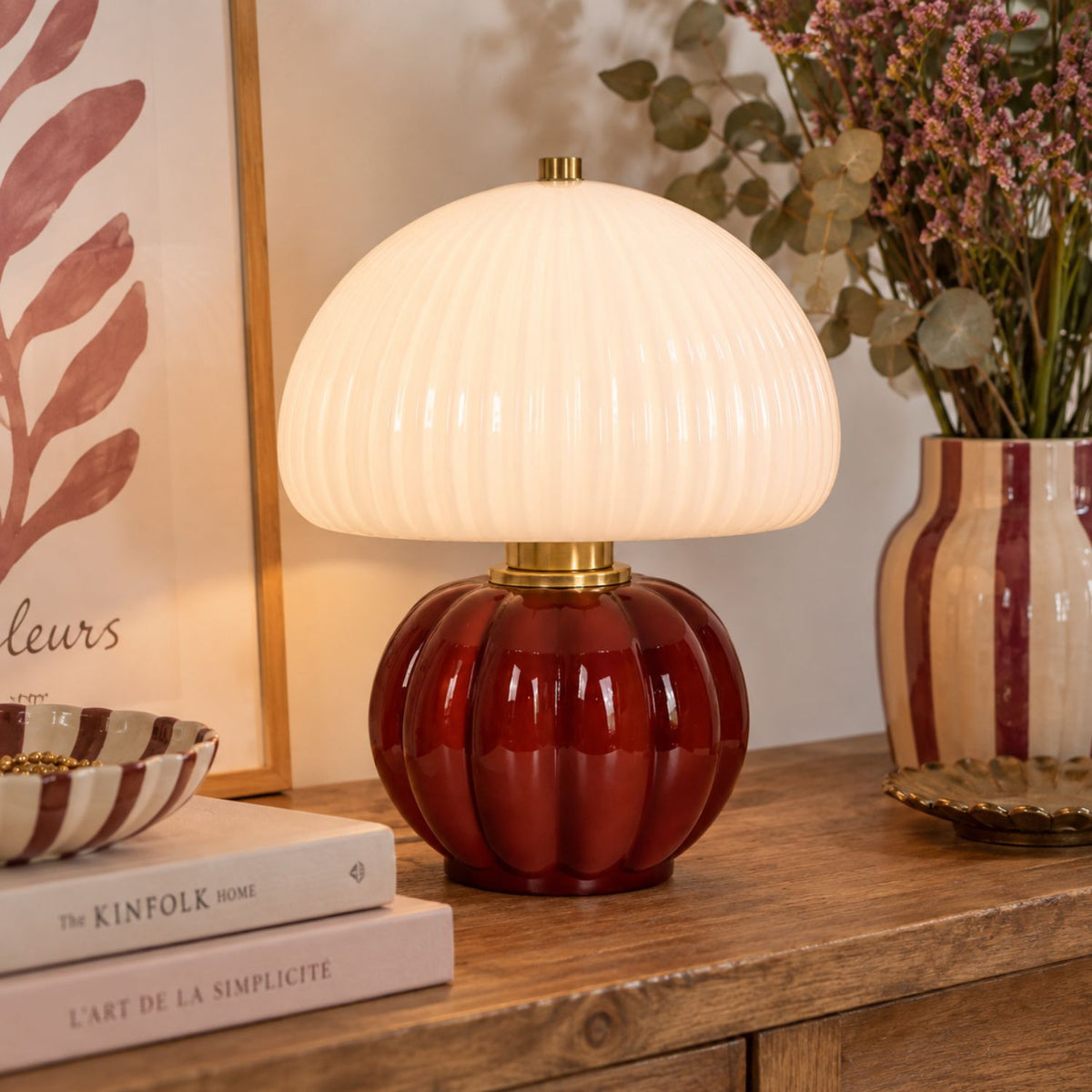 Lampe Madeleine burgundy