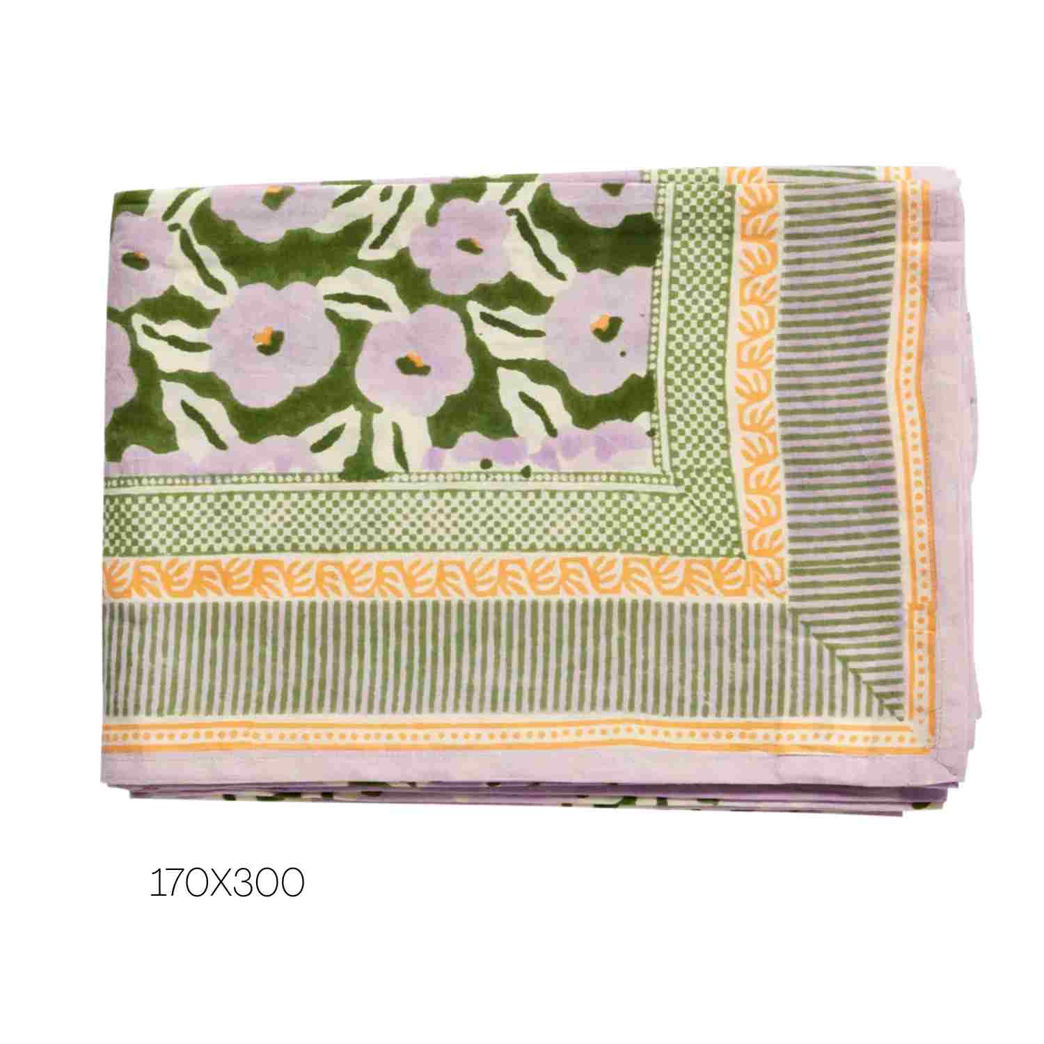 Nappe Chunni Vert 170 x 300 cm – Bonheur du Jour