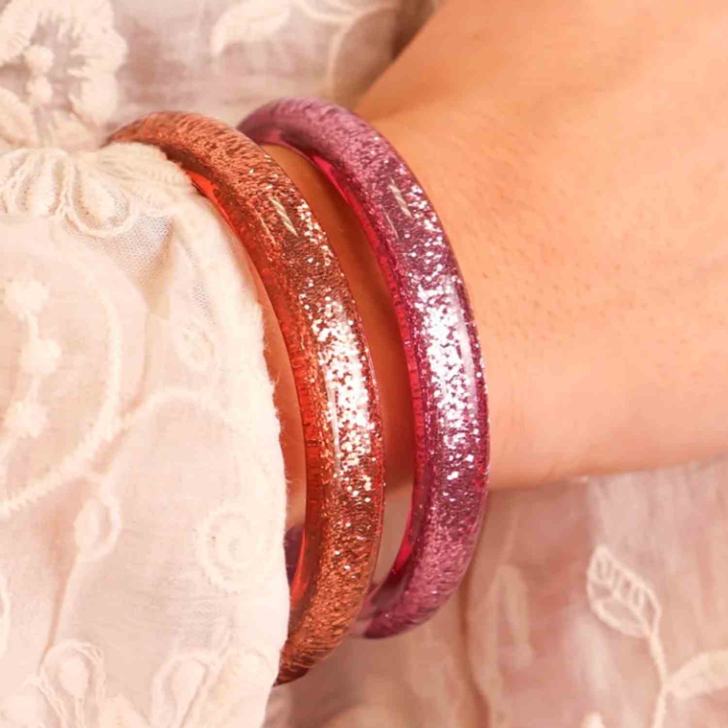 Jonc pailleté Corail – Odette