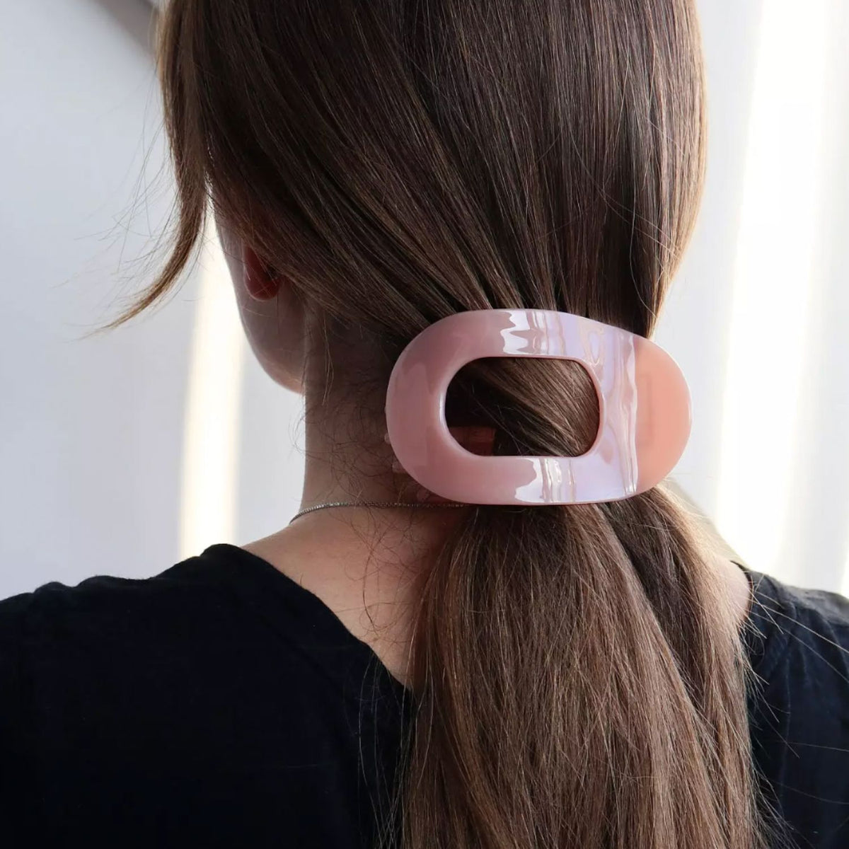 Pince à cheveux plate Nova en acétate de cellulose