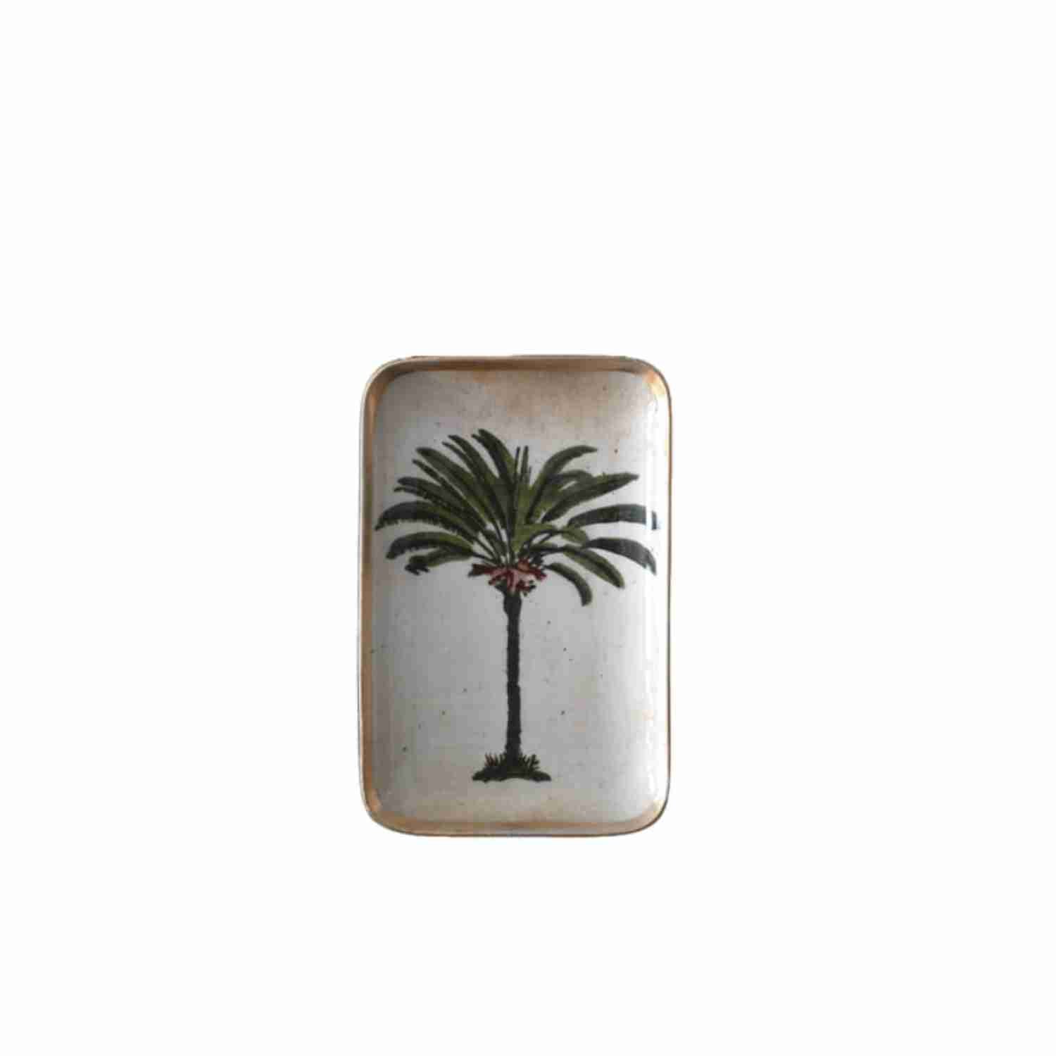 Petit Plateau Motif Palmier – Boncoeur
