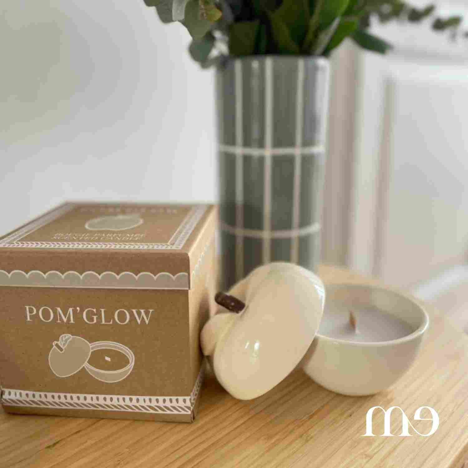 Bougie pomme en céramique