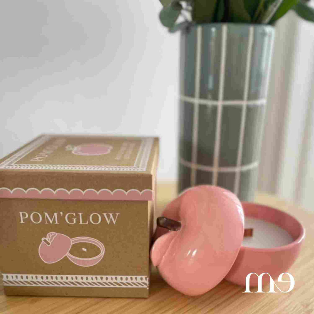 Bougie pomme en céramique