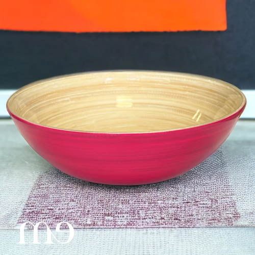 Saladier en bambou laqué 26x8 cm Albert