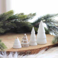 Set de 4 sapins en porcelaine dorée – Räder