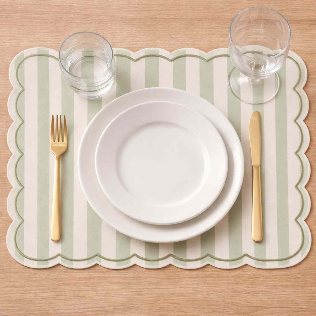 Set de table Roméo – rayure matcha