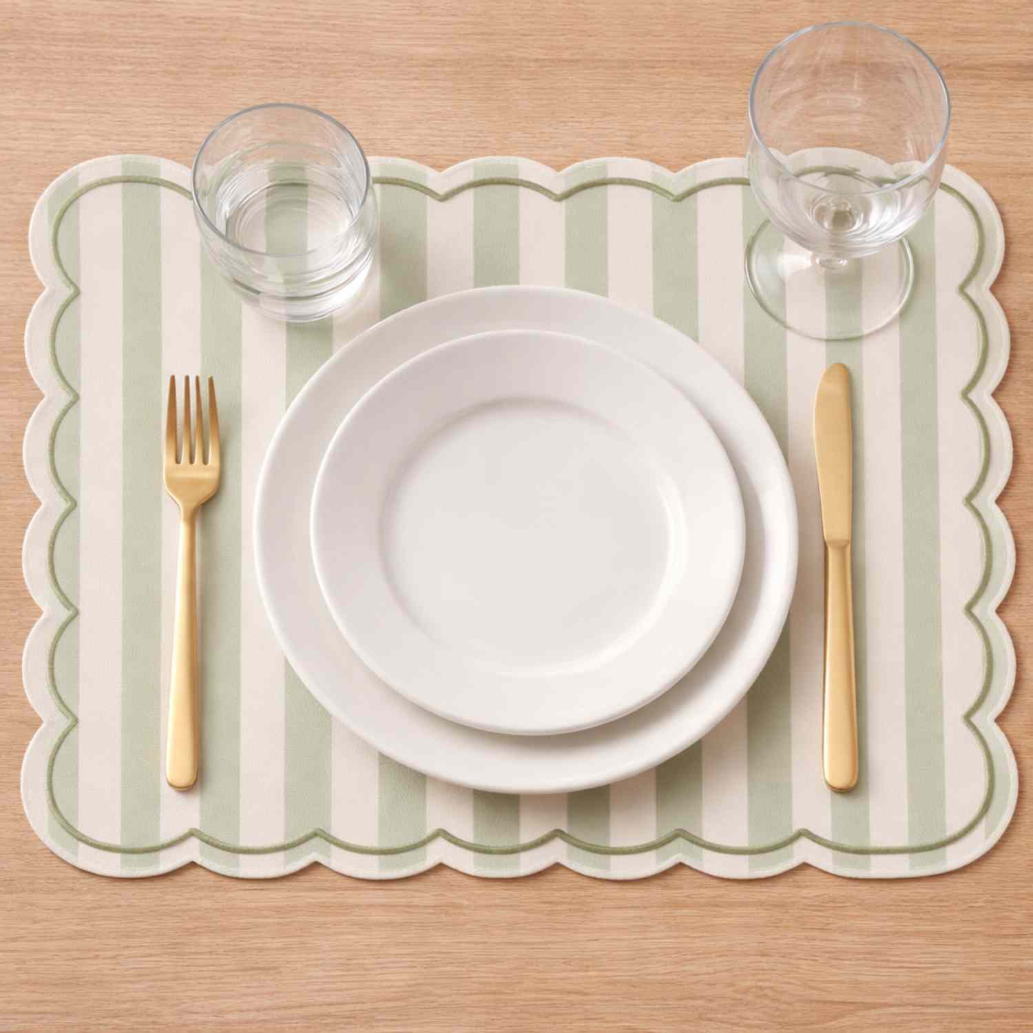 Set de table Roméo – rayure matcha