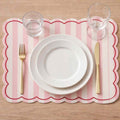 Set de table rayure rose