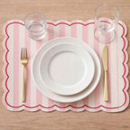 Set de table rayure rose