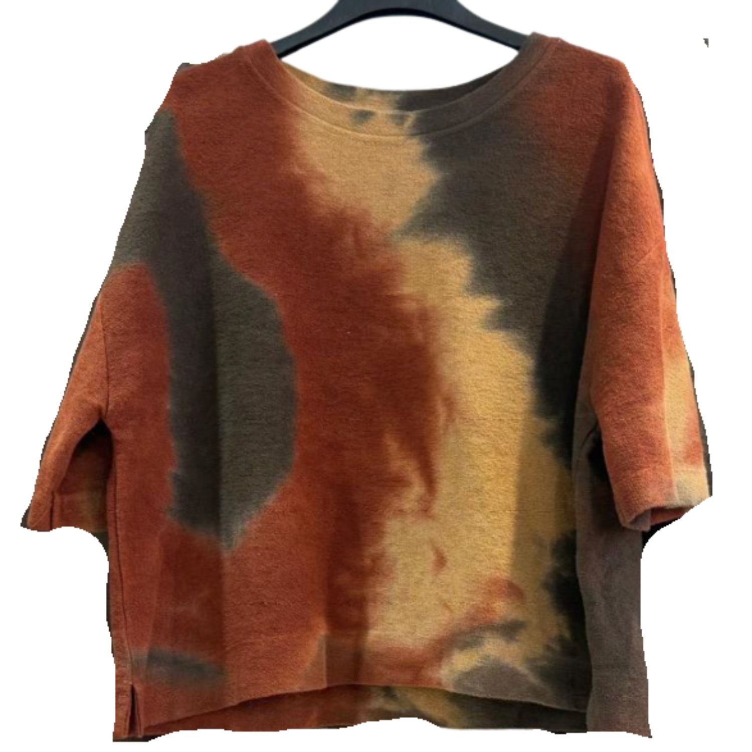 Sweat Tie and Dye Ocre – Coton bouclette