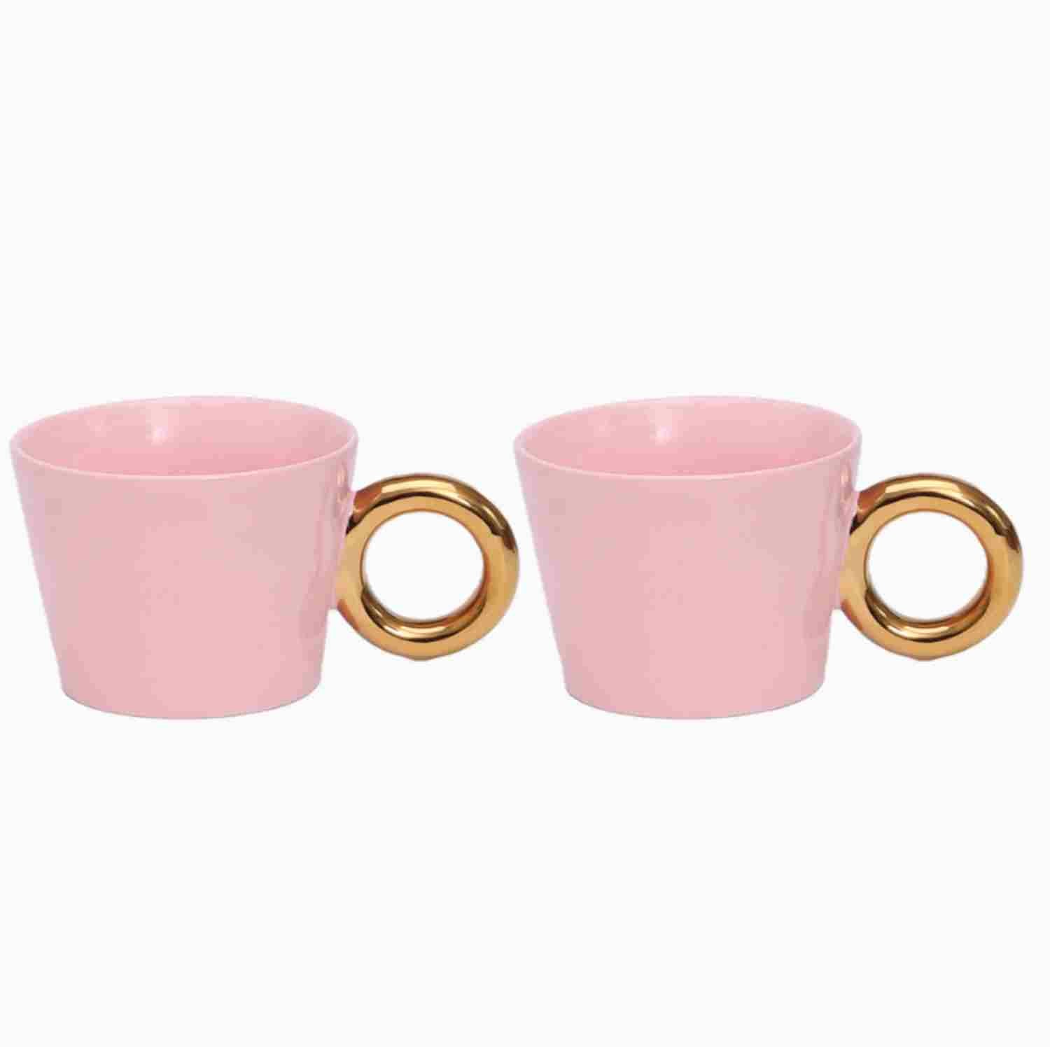Tasse "Matin câlin" anse dorée