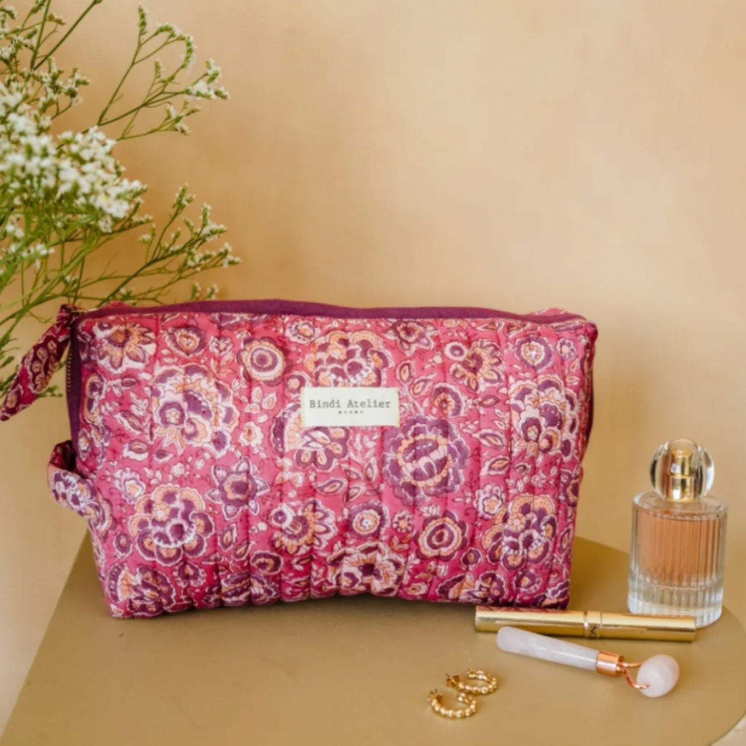 Trousse de toilette Garda Framboise – Bindi Atelier
