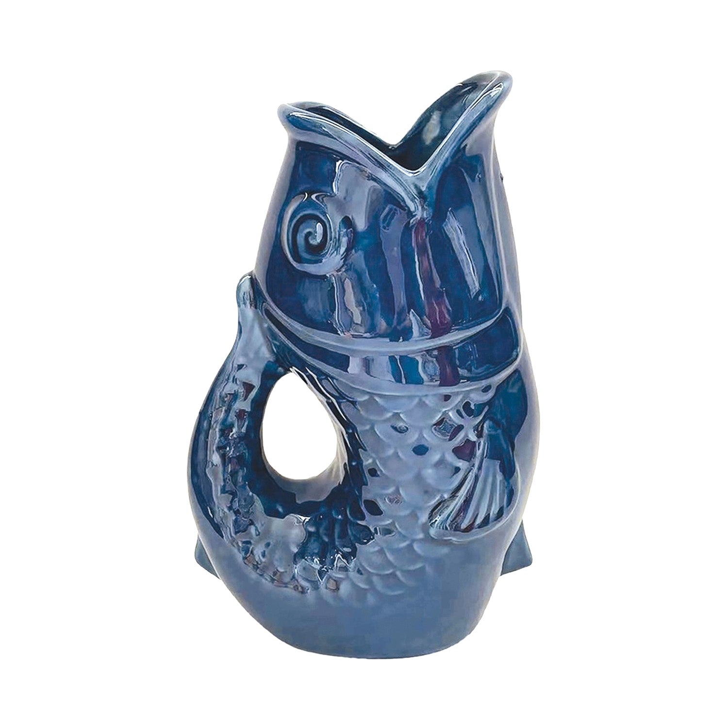 Vase poisson bleu
