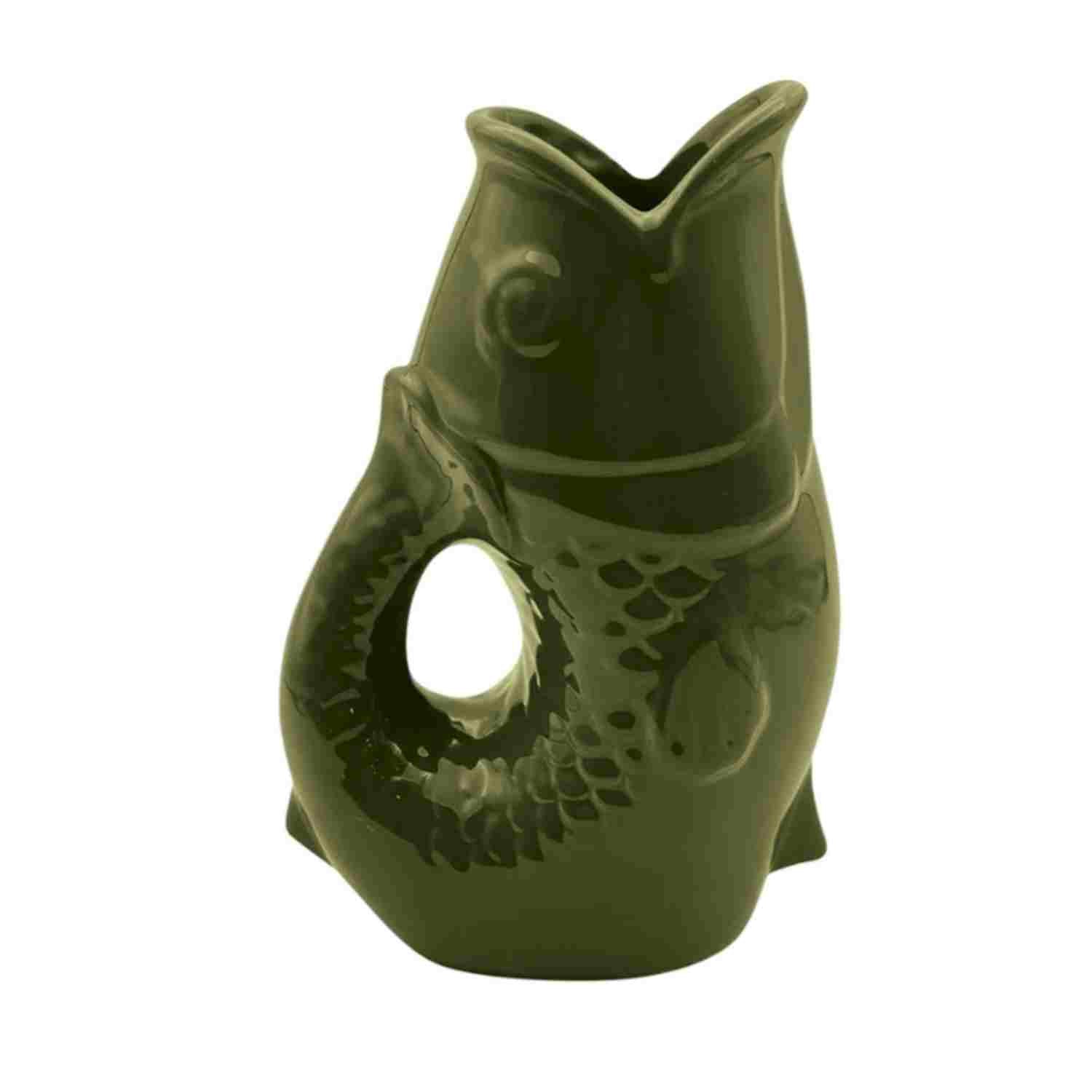 Vase poisson kaki