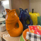 Vase poisson bleu