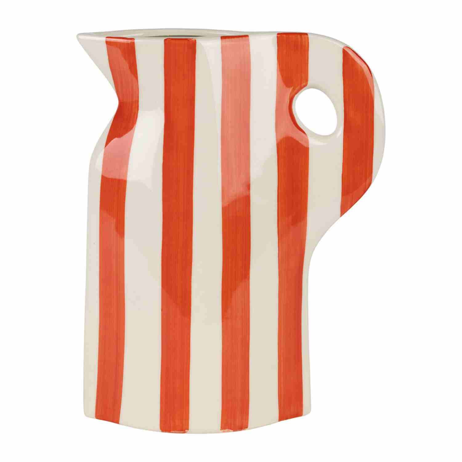 Vase pichet Artist rayé en grès