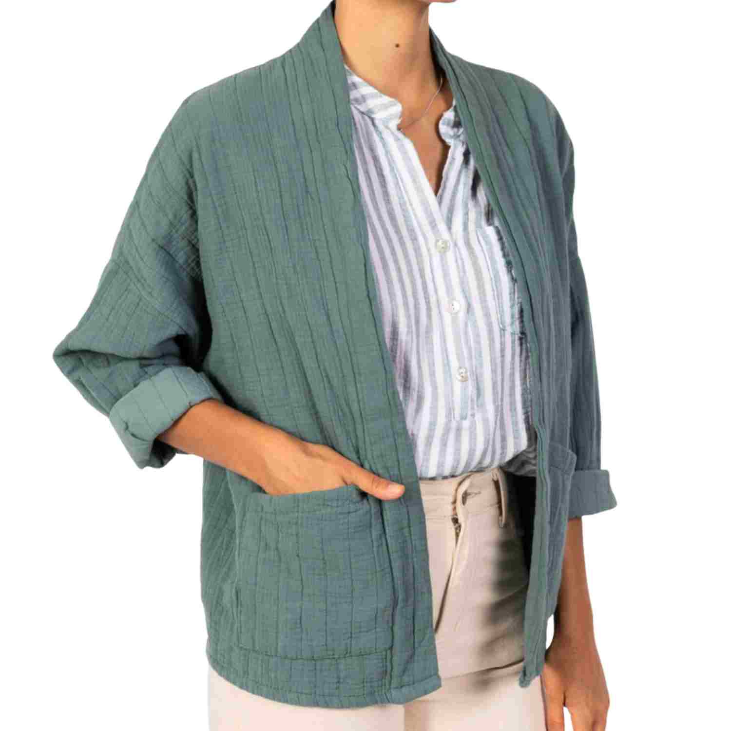 Veste matelassée en gaze de coton