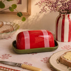 Beurrier rouge rayé rose et vert – Sema